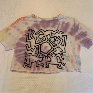 Keith Haring Tie-Dye Crop Top